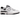 New Balance 550 White Black baskets en vue latérale classique avec cuir blanc, logo N noir et une semelle extérieure en caoutchouc.