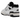 New Balance 550 White Black baskets en vue latérale, mettant en valeur l'empeigne en cuir blanc, les détails du logo noir et la semelle plate.