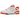 New Balance 550 Syracuse baskets vue latérale avec empeigne en cuir blanc, détails orange sur le logo et semelle en caoutchouc blanc