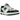New Balance 550 White Green Black baskets vue latérale avec empeigne en cuir blanc, détails verts et logo N sur le côté
