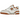 New Balance 550 Burnt Orange baskets vue latérale avec empeigne en cuir blanc, détails orange brûlé et le panneau latéral perforé classique.