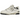 New Balance 550 Cream Black baskets vue latérale avec empeigne en cuir crème, détails noirs, logo N de New Balance et semelle en gomme