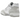 New Balance 550 White Summer Fog baskets vue sous angle montrant l'empeigne en cuir blanc, le logo New Balance gris et la semelle en gomme