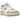 New Balance 550 White Incense Driftwood baskets en vue latérale classique avec tige en cuir blanc, détails beiges et semelle extérieure en gomme.
