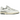 New Balance 550 Away Grey Mini Logo baskets vue latérale avec empeigne en cuir blanc, détails gris et logo N emblématique