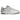 New Balance 550 Salt and Pepper baskets vue latérale avec une tige en cuir blanc, des empiècements en daim gris et une semelle blanche