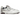 New Balance 550 White Natural Indigo Burgundy baskets vue latérale, montrant la tige en cuir blanc, les détails bordeaux, le logo N bleu marine et la semelle