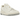 New Balance 550 Turtledove White baskets vue latérale anglée avec empeigne en cuir blanc crème, détails perforés et semelle extérieure blanche