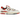 New Balance 550 Vintage Pack Team Red baskets vue latérale avec tige en cuir blanc, détails rouges, logo 'N' classique et semelle vintage jaunie.