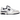 New Balance 550 Navy Blue baskets en vue latérale présentant la tige en cuir blanc, des détails bleu marine et une semelle extérieure classique