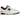 New Balance 550 Burgundy Cyan baskets vue latérale avec empeigne en cuir blanc, détails bordeaux et semelle intermédiaire crème