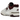 New Balance 550 Burgundy Cyan baskets vue latérale angulaire avec détails en cuir blanc, accents bordeaux et logo New Balance visible sur le côté.