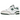 New Balance 550 Green baskets vue latérale avec empeigne en cuir blanc, détails verts, laçage classique et une semelle extérieure robuste en caoutchouc.