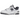New Balance 550 Dark Grey baskets vue de profil avec panneaux en daim gris foncé, détails en cuir blanc, lacets et semelle en gomme durable.