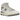 New Balance 650R Aime Leon Dore White Grey baskets vue latérale en cuir blanc avec détails gris, col rembourré et système de laçage classique