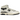 New Balance 650R Aime Leon Dore White Navy baskets vue latérale avec empeigne en cuir blanc, détails bleu marine et semelle en gomme