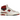New Balance 650R Aime Leon Dore White Red baskets vue latérale avec empeigne en cuir blanc, détails rouges, laçage classique et col montant