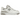 New Balance 550 White Rain Cloud W baskets vue latérale avec empeigne en cuir blanc, détails gris et semelle en caoutchouc blanc