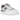 New Balance 550 White Ice Wine baskets vue latérale en cuir blanc avec détails logo bordeaux et une semelle extérieure classique