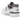New Balance 550 White Ice Wine baskets en vue latérale avec empeigne en cuir blanc, détails bordeaux, logo N et panneaux latéraux perforés.