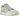 New Balance 550 Turtledove Green Aura baskets vue latérale avec empeigne en cuir beige, détails verts, semelle intercalaire blanche et panneau perforé.
