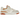 New Balance 550 Au Lait baskets en vue latérale avec empeigne en cuir blanc, logo N beige et semelle extérieure classique pour un look rétro