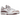 New Balance 550 White Scarlet baskets vue latérale avec cuir blanc, détails rouges sur le logo et le talon et une semelle en gomme