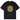 Broken Planet Crest T-shirt Midnight Black baskets montre une vue de face du t-shirt en coton noir avec un logo blanc sur la poitrine.