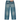 Broken Planet Denim Jeans Blue baskets vue de face présentant un denim délavé bleu indigo, une coupe décontractée et cinq poches classiques avec logo.