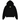 Broken Planet Moon Phases Hoodie Midnight Black baskets vue de face avec un graphique des phases de lune sur le torse et tissu noir.