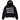 Broken Planet Sky Walking Hoodie Midnight Black baskets vue de face avec motif graphique d'une terre sur la poitrine et finition noire