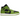 Air Jordan 1 Mid Altitude Green baskets vue latérale avec empeigne en cuir noir, détails verts, semelle intermédiaire blanche et logo Jumpman.