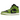 Air Jordan 1 Mid Altitude Green baskets en vue latérale avec empeigne en cuir noir, détails verts, semelle intermédiaire blanche et swoosh Nike