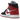 Baskets Air Jordan 1 Mid Alternate Bred Toe en vue latérale, avec bout en cuir rouge, panneaux latéraux noirs, semelle blanche et rouge