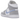 Air Jordan 1 Mid Wolf Grey Aluminum baskets vue latérale avec empiècements en daim gris, base blanche, swoosh bleu et semelle blanche