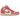 Air Jordan 1 Mid Guava Ice baskets profil latérale avec empeigne en cuir rose clair, détails blancs et Swoosh noir emblématique