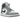 Air Jordan 1 Mid Diffused Blue baskets en vue latérale avec cuir bleu et blanc, swoosh classique et semelle intermédiaire blanche assortie.