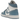 Air Jordan 1 Mid UNC 2022 baskets vue latérale avec empiècements en cuir blanc et bleu clair, logo Swoosh classique et semelle blanche