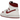 Air Jordan 1 Mid Reverse Chicago baskets profil latéral en cuir rouge et blanc avec logo Nike Swoosh noir, lacets et semelle blanche