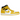 Air Jordan 1 Mid Vivid Sulfur baskets présentées de profil avec une empeigne en cuir blanc et jaune, un swoosh classique et semelle blanche.