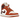 Air Jordan 1 Mid Dusty Peach Night Maroon baskets vue latérale avec empiècements en daim pêche et bordeaux sur semelle blanche