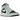 Baskets Air Jordan 1 Mid Aqua Blue Tint en vue latérale avec des empiècements en cuir bleu clair, une semelle intermédiaire blanche et un swoosh.