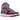 Air Jordan 1 Mid Magenta (2022) baskets vue de profil classique avec panneaux en cuir violet et blanc, lacets noirs et logo Swoosh iconique