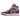 Air Jordan 1 Mid Magenta (2022) baskets en vue latérale présentant des empiècements en daim violet, du cuir blanc et un logo swoosh noir.