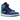 Air Jordan 1 Mid Black Grape baskets vue latérale avec empeigne en cuir noir, détails violets, semelle intermédiaire blanche et lacets