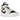 Air Jordan 1 Mid Barely Orange baskets vue latérale avec empeigne en cuir pastel, logo swoosh noir, semelle intermédiaire blanche et lacets noirs