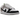 Nike SB Dunk Low Chlorophyll baskets en vue latérale, avec empeigne blanche, empiècements en daim gris et logo Swoosh vert