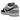 Nike SB Dunk Low Chlorophyll baskets vue latérale, avec empiècements en daim gris, base en cuir blanc, swoosh vert et semelle classique