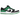 Nike SB Dunk Low Classic Green baskets en vue latérale classique avec cuir vert, panneaux latéraux blancs, swoosh noir et semelle blanche