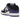 Nike SB Dunk Low Court Purple baskets vue latérale avec empeigne en cuir noir, détails violets, semelle intermédiaire blanche et bout perforé